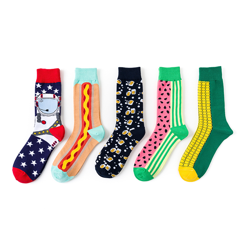 Jacquard hip-hop style street fashion socks