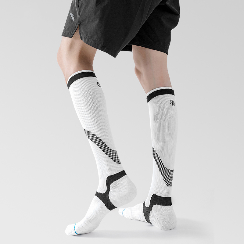 Bright jacquard outdoor cycling compression socks