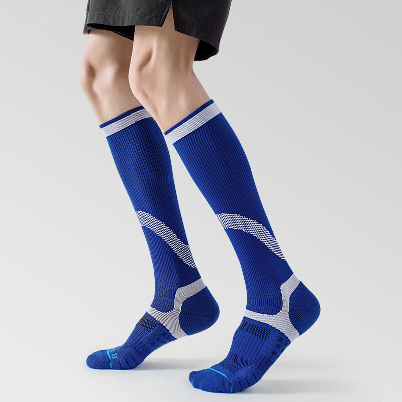 Bright jacquard outdoor cycling compression socks