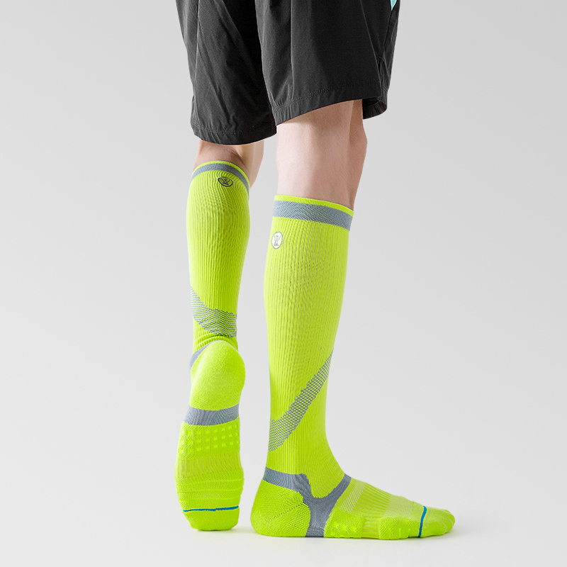 Bright jacquard outdoor cycling compression socks