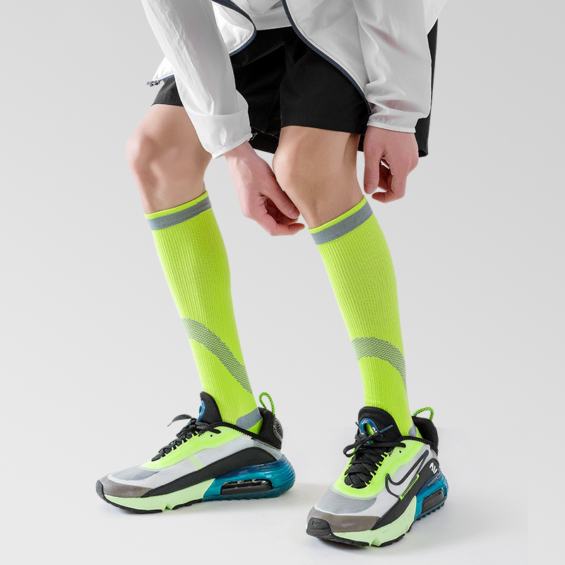 Bright jacquard outdoor cycling compression socks