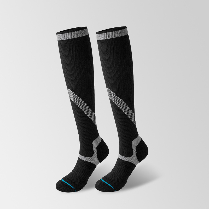 Bright jacquard outdoor cycling compression socks