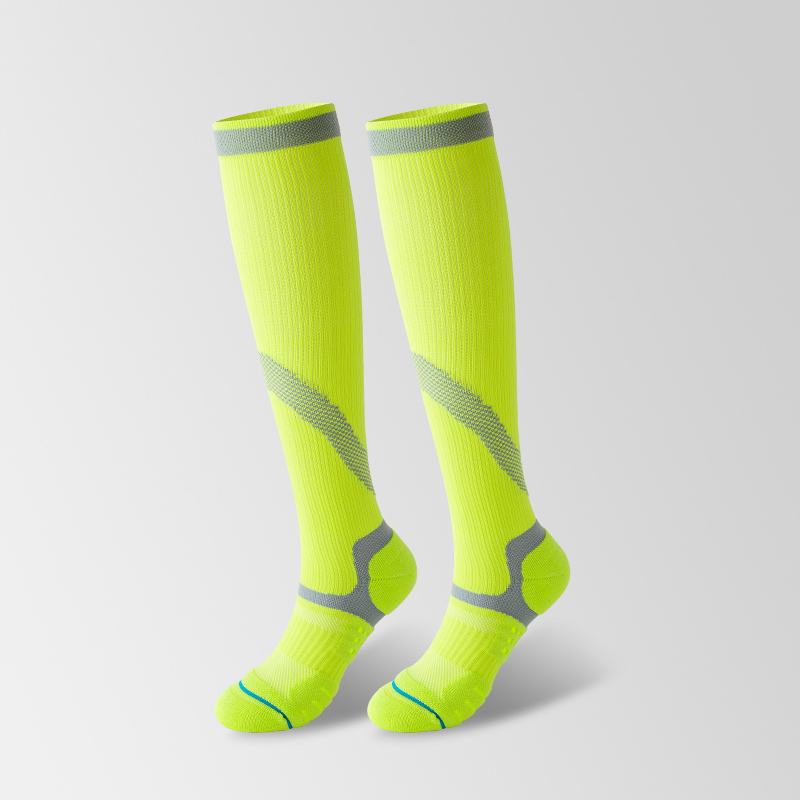 Bright jacquard outdoor cycling compression socks