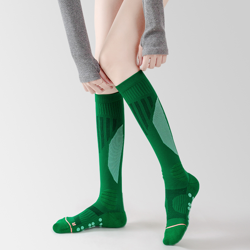 Long nylon terry football socks