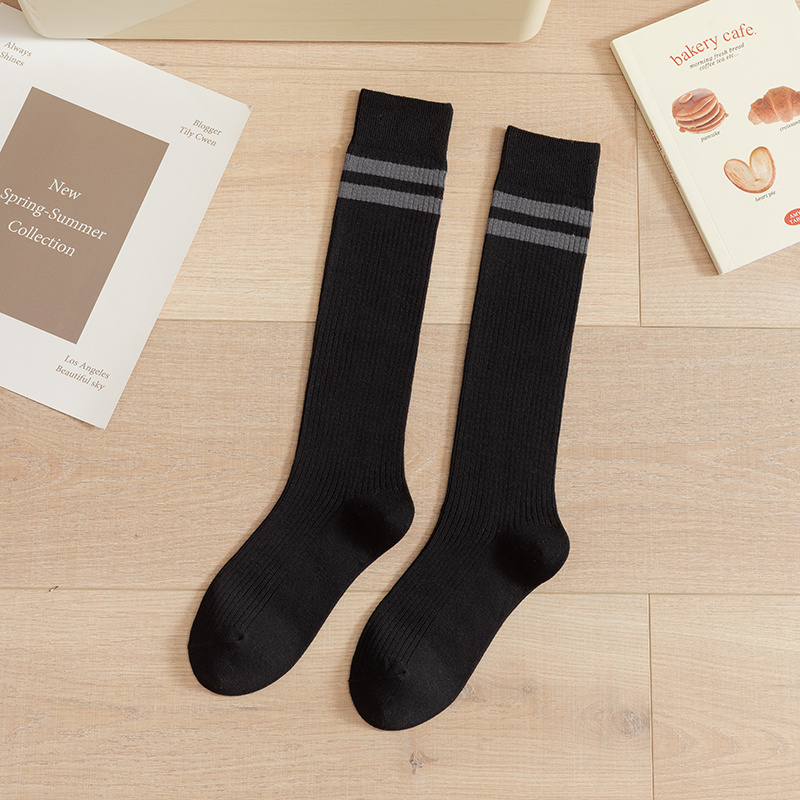 Women's striped knee-high socks