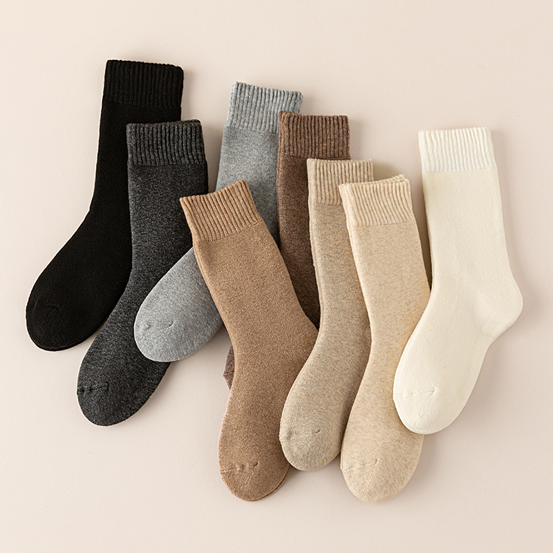 Double-layered warm wool socks