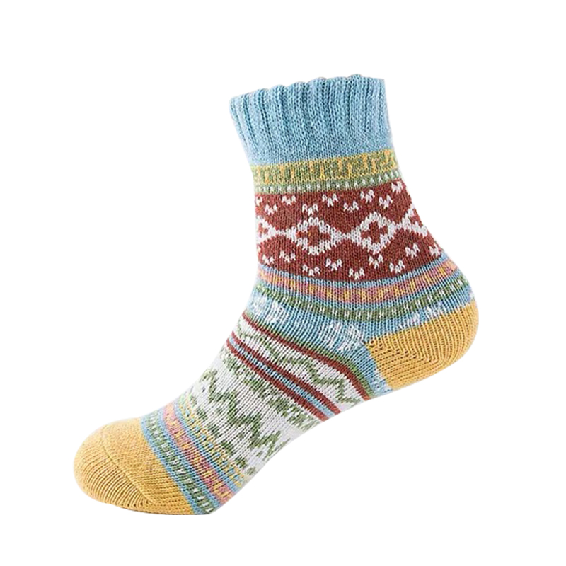 Double-layered warm wool socks