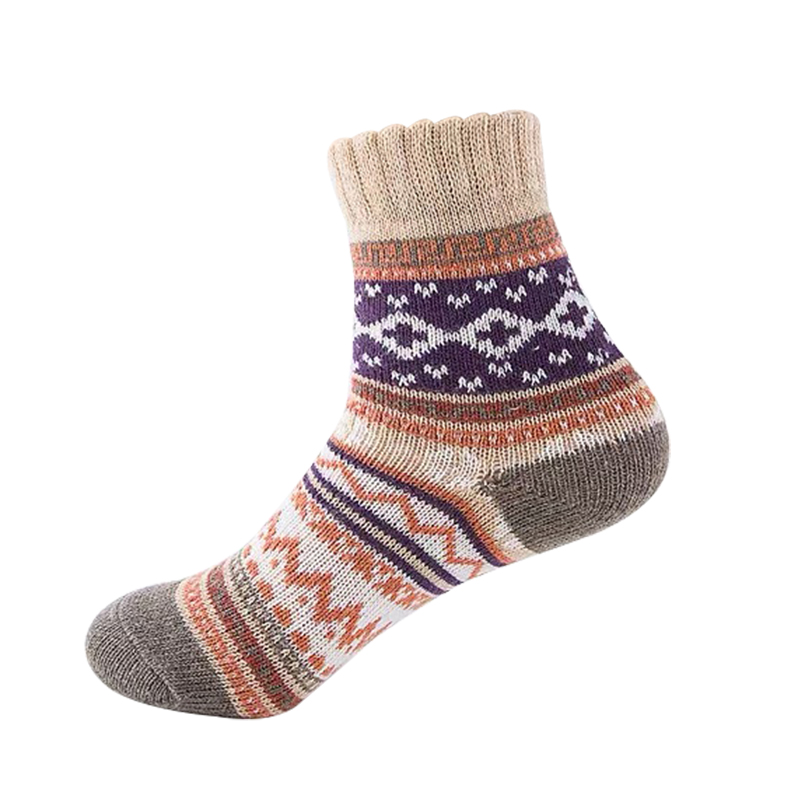 Double-layered warm wool socks