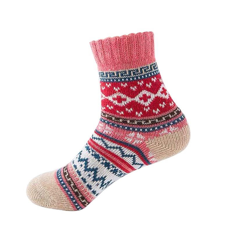 Double-layered warm wool socks