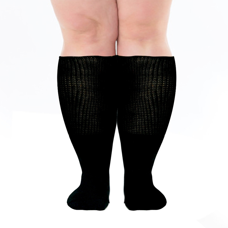 Large and loose pressure-free fat diabetic foot socks