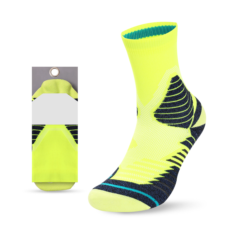 Bright jacquard basketball terry socks