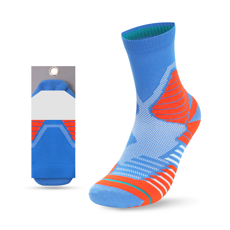 Bright jacquard basketball terry socks