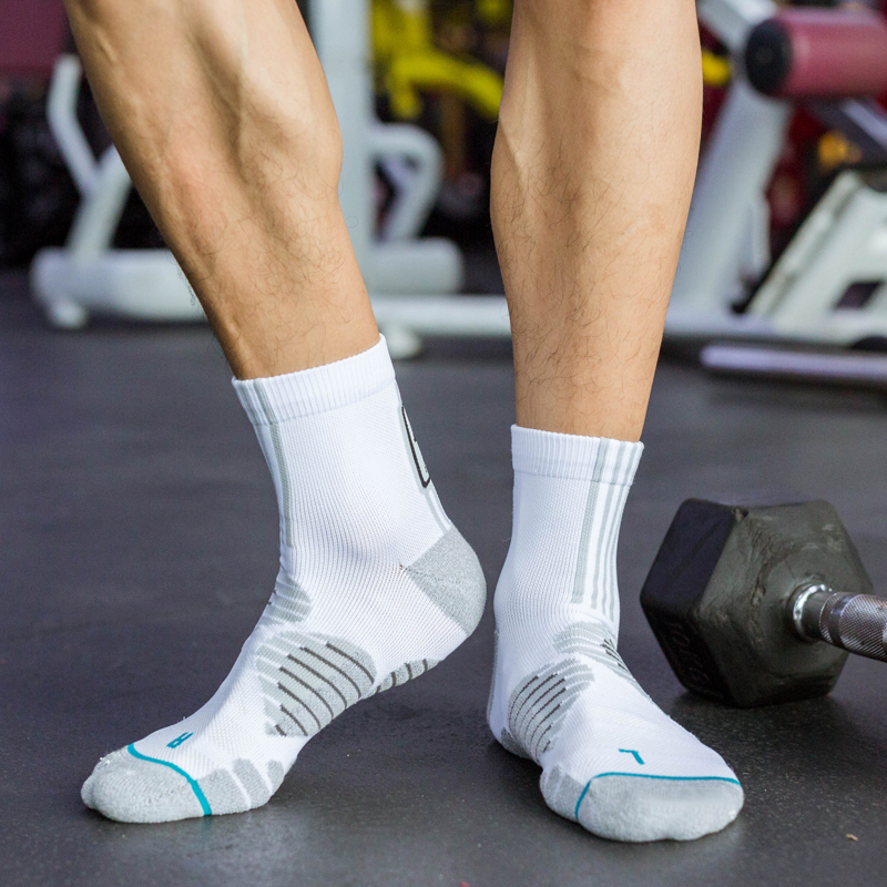 Outdoor running compression terry socks