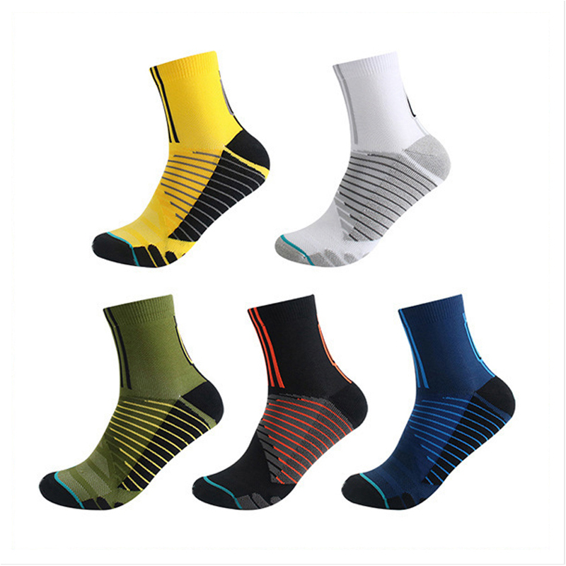 Outdoor running compression terry socks