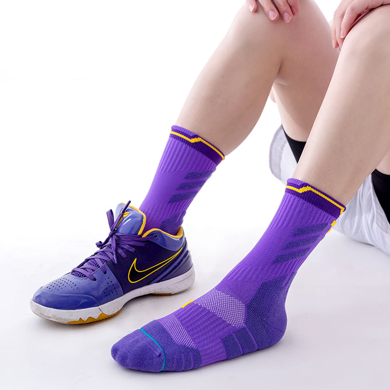 Quick dry breathable basketball terry sports socks